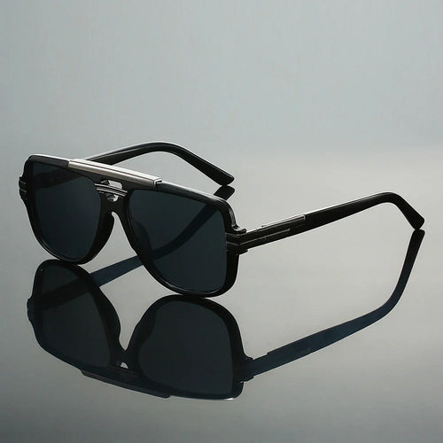 Men's Square Double Bridge Sunglasses | Tinted Lenses
