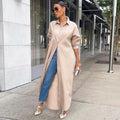 Women’s Button Front Shirt Casual Dress | Maxi