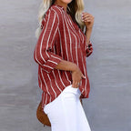 Women's Striped Summer Shirt | Long Sleeves