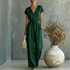 Women's Elegant Tie Waist Jumpsuit | Summer