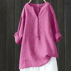 Women's Henley Asymmetric Hem Blouse | Summer