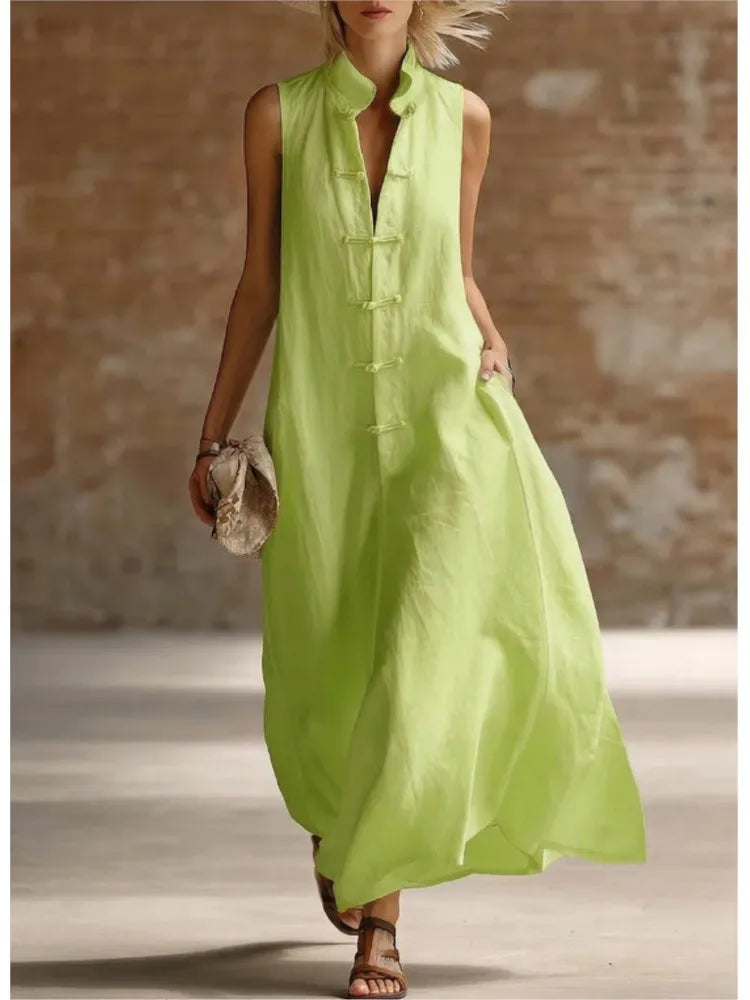Women's Sleeveless Summer Dress | Maxi