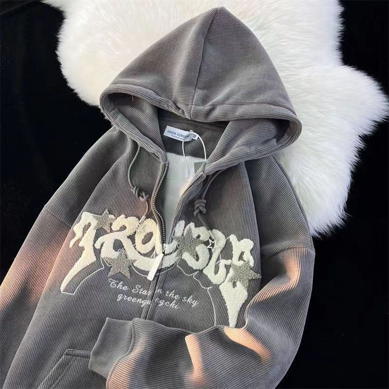 Men’s Embroidered Graphic Zip Up Hoodie | Streetwear