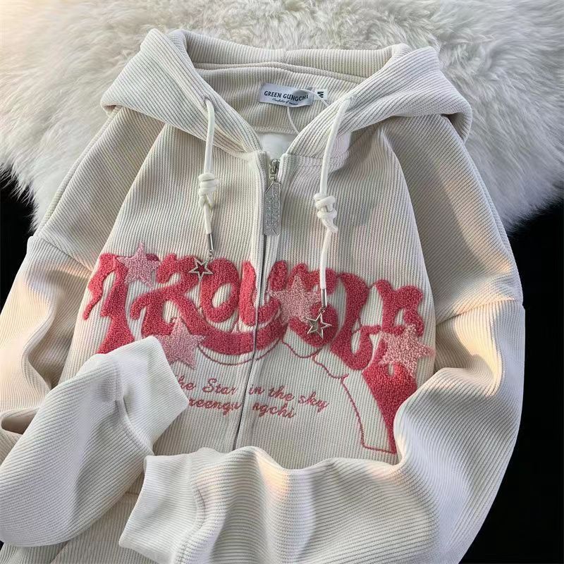 Men’s Embroidered Graphic Zip Up Hoodie | Streetwear