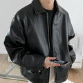 Men's Zip Up Oversized Moto Jacket | Winter