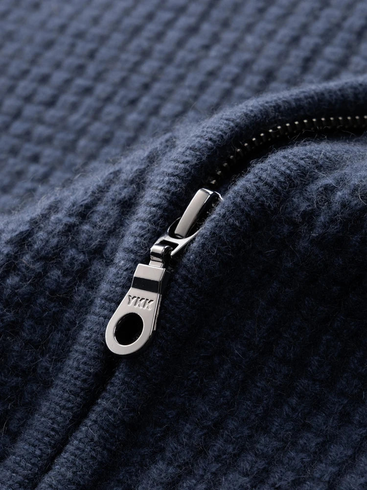Men's Winter Zip Up Knitted Jacket | Long Sleeve