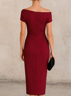 Women's Ruched Formal Dress | Midi