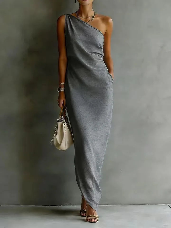 Women's One Shoulder Elegant Dress | Maxi