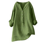 Women's Henley Asymmetric Hem Blouse | Summer