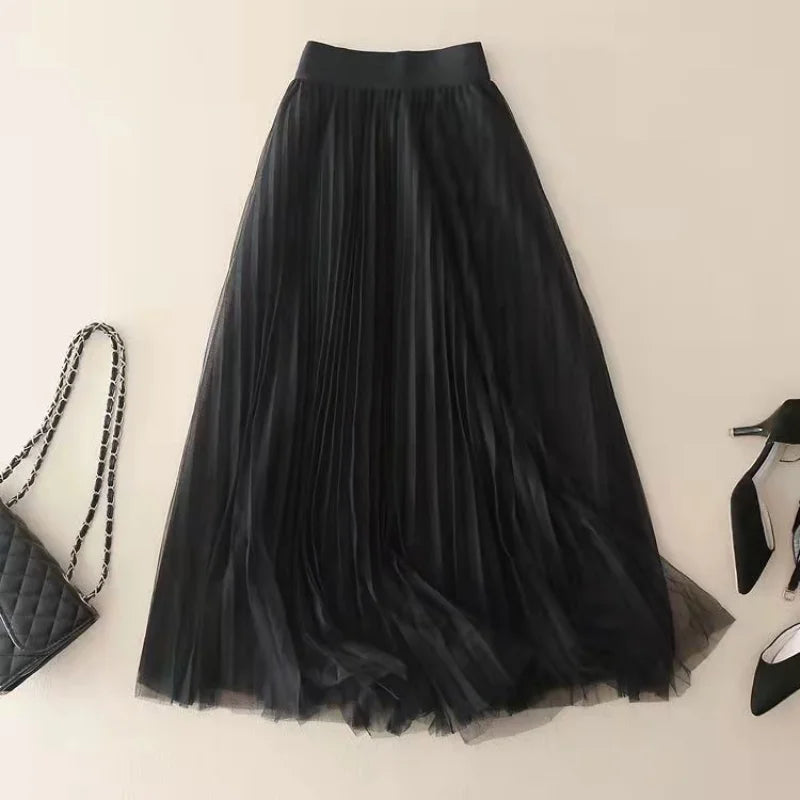 Women's Elegant Pleated Skirt | Midi