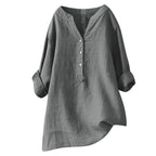 Women's Henley Asymmetric Hem Blouse | Summer