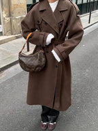 Women's Winter Oversized Trench Coat | Long