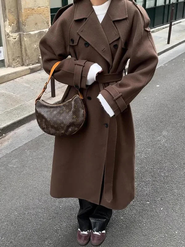 Women's Winter Oversized Trench Coat | Long