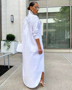Women’s Button Front Shirt Casual Dress | Maxi