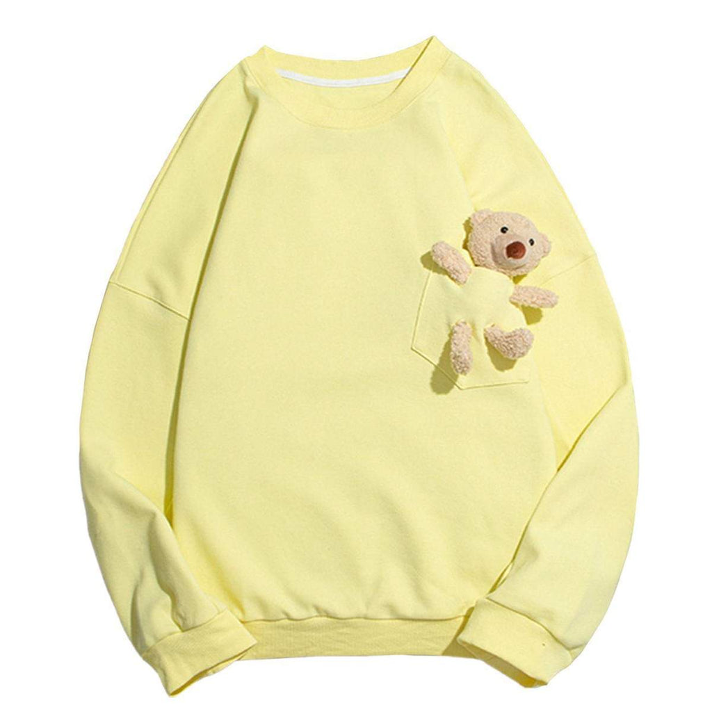 Women's Teddy Bear Oversized Sweater | Crew Neck