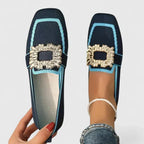 Women's Casual Work Square Toe Loafers | Slip On