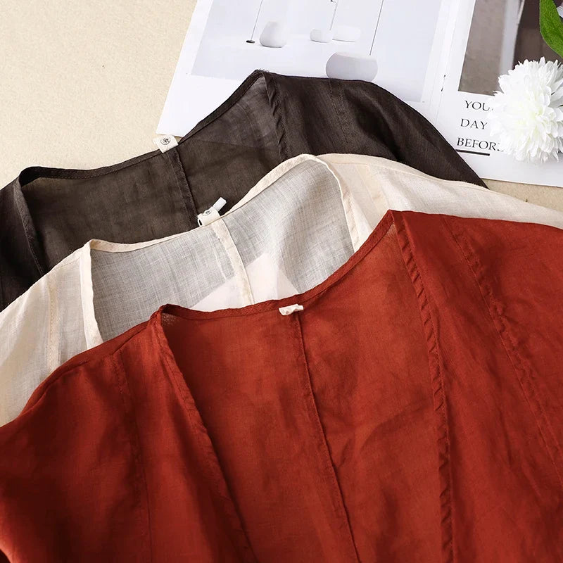 Women's Tie-Front Flared Sleeve Blouse | V-Neck