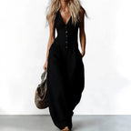 Women's Stylish Summer Jumpsuit | Button Front