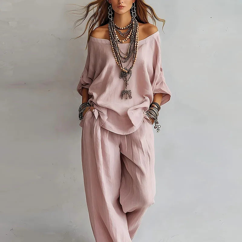 Women's Off Shoulder Co-ord Set | Summer