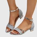 Women's Evening Heeled Sandals | Buckle Closure