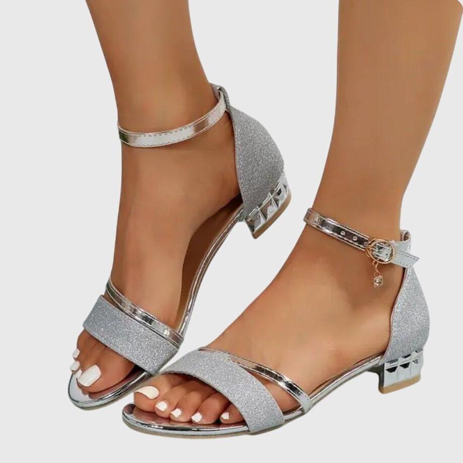 Women's Evening Heeled Sandals | Buckle Closure
