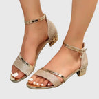 Women's Evening Heeled Sandals | Buckle Closure