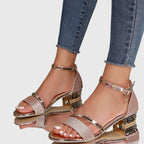 Women's Evening Heeled Sandals | Buckle Closure