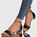 Women's Evening Heeled Sandals | Buckle Closure