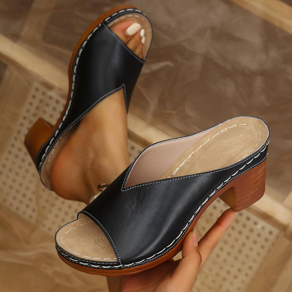 Women's Elegant Heeled Sandals | Slip On