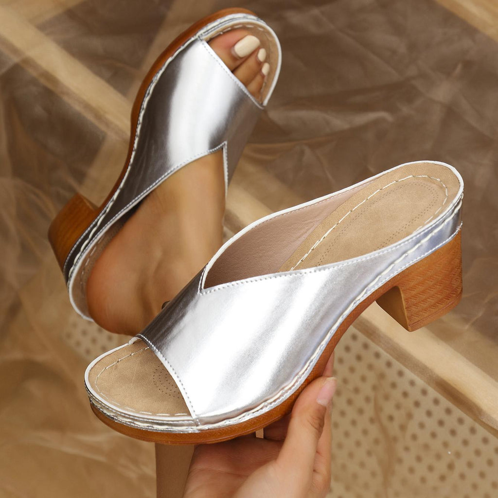 Women's Elegant Heeled Sandals | Slip On