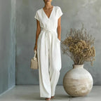Women's Elegant Tie Waist Jumpsuit | Summer