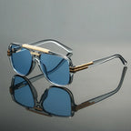 Men's Square Double Bridge Sunglasses | Tinted Lenses