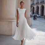 Women's Flowy Pleated Formal Dress | Midi