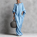 Women's Loose Fit batwing Sleeves Casual Dress | Maxi