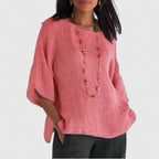 Women's Elegant Loose Fit Three Quarter Sleeves Blouse | Summer