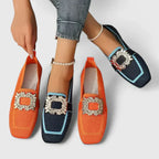 Women's Casual Work Square Toe Loafers | Slip On