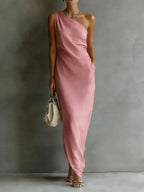 Women's One Shoulder Elegant Dress | Maxi