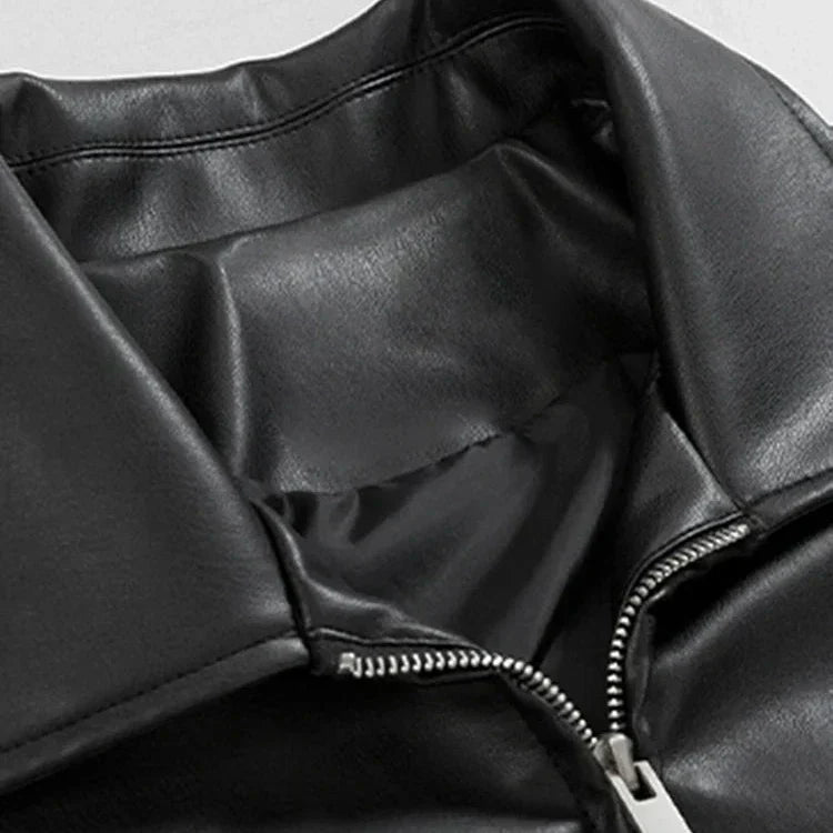 Men's Zip Up Oversized Moto Jacket | Winter