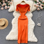 Women's Winter Maxi Ribbed Knit Sweater Dress | Warm