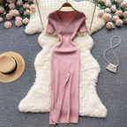 Women's Winter Maxi Ribbed Knit Sweater Dress | Warm