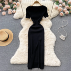Women's Winter Maxi Ribbed Knit Sweater Dress | Warm