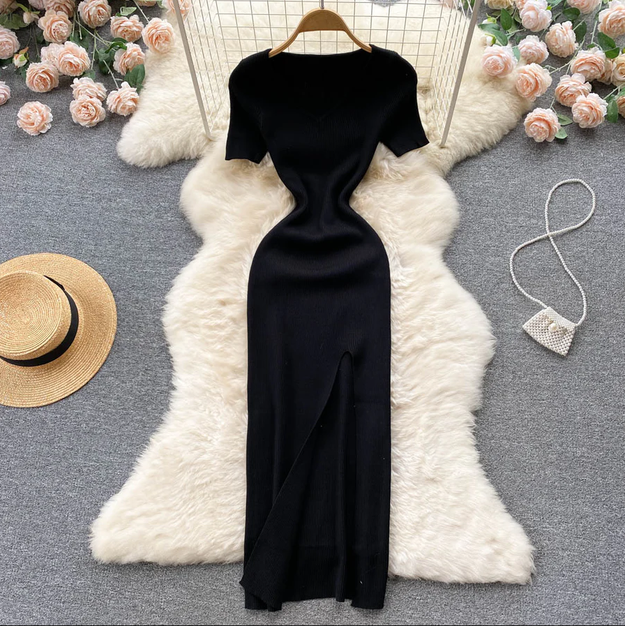 Women's Winter Maxi Ribbed Knit Sweater Dress | Warm