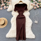 Women's Winter Maxi Ribbed Knit Sweater Dress | Warm