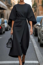 Women's Elegant Lantern Sleeve Dress | Midi
