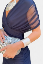 Women's Elegant Off Shoulder Wedding Guest Formal Dress | Maxi