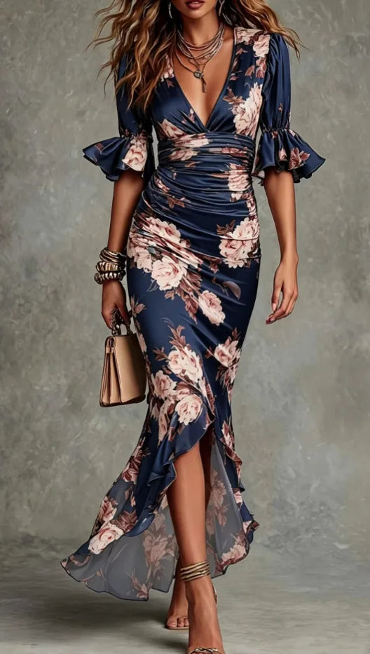 Women's Elegant Floral Dress | Maxi