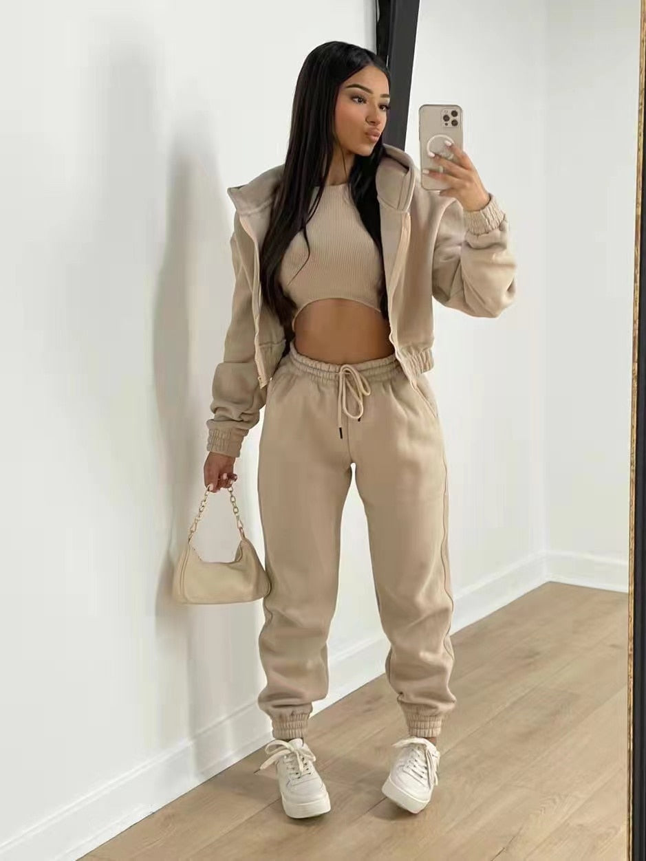 Women’s Tracksuit Three-Piece Set | Winter