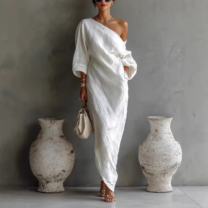 Women's Summer One Shoulder Dress | Maxi