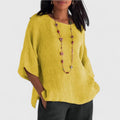 Women's Elegant Loose Fit Three Quarter Sleeves Blouse | Summer