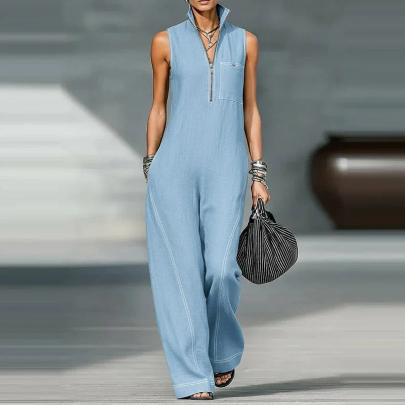 Women's Sleeveless Wide Leg Jumpsuit | Summer